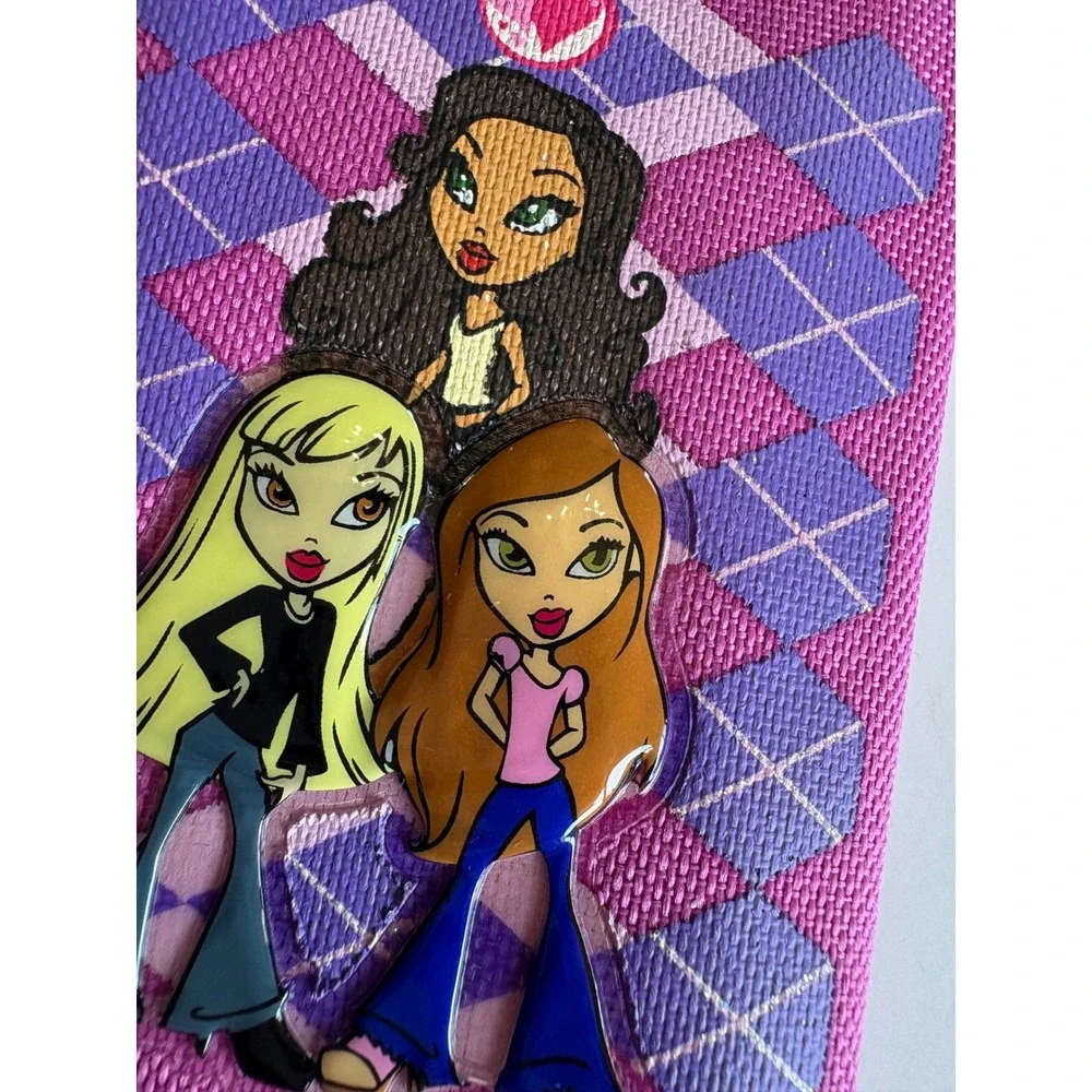 Vintage Lil Bratz Trifold Wallet Purple Pink Argyle Cherry Y2K MGA NWT